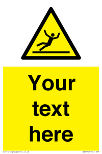 Custom Figure Slipping Sign